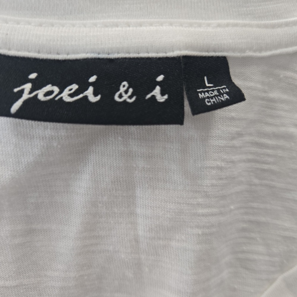 JOEI & I Women's Large Crew Neck Short Sleeve T-shirt Top Fruit Market NWT L - Picture 6 of 7
